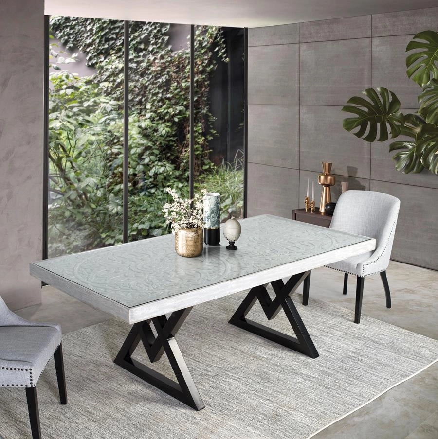 Tavolo da pranzo rettangolare in legno di mango 200 cm