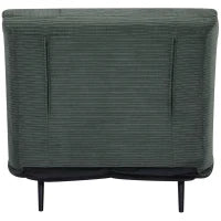 Poltrona Letto 2 in 1 Singola, Schienale Regolabile su 3 Livelli e Imbottito, Struttura in Legno e Acciaio