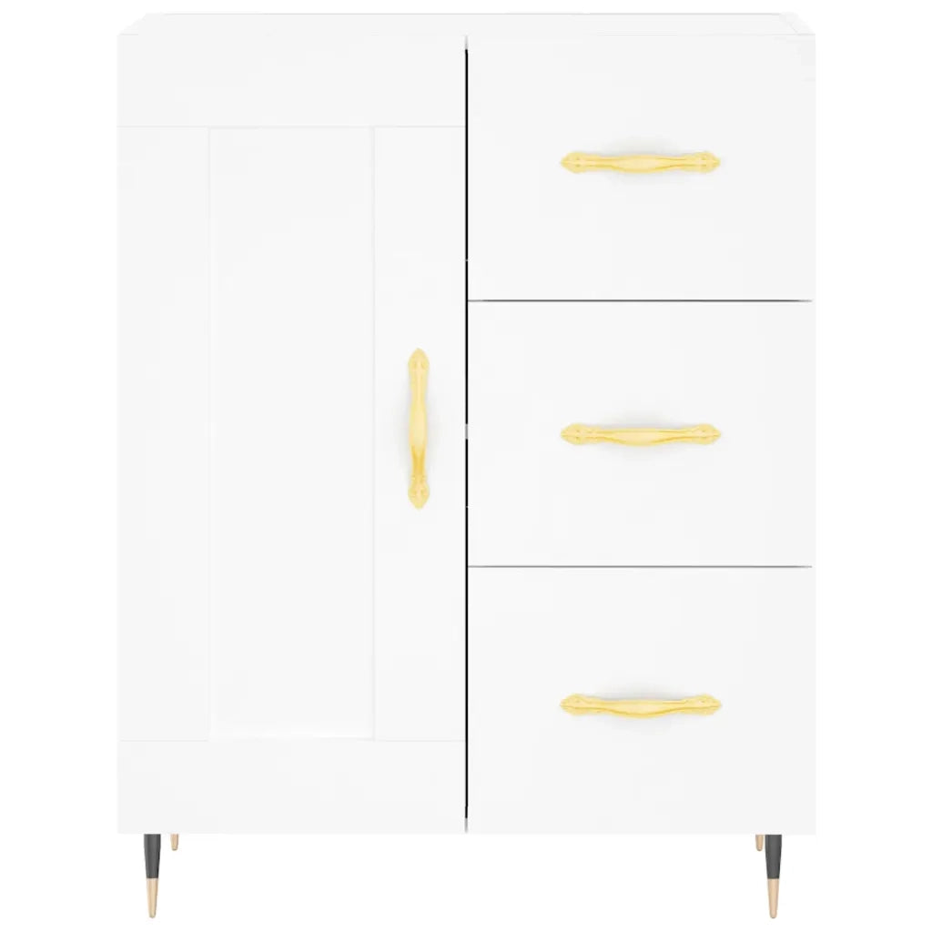 Credenza-Buffet-Armadio da cucina Bianca 69,5x34x90 cm in Legno Multistrato 162729