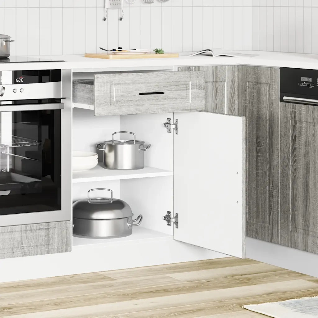 Pensile da cucina | Base da Cucina Porto Grigio Sonoma in Legno Multistrato