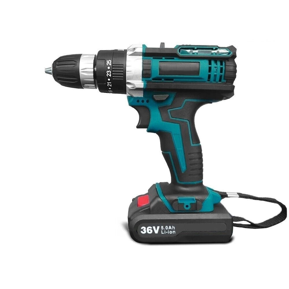 Trapano avvitatore doppia batteria a litio 36V MAX + valigetta 24 accessori LLD