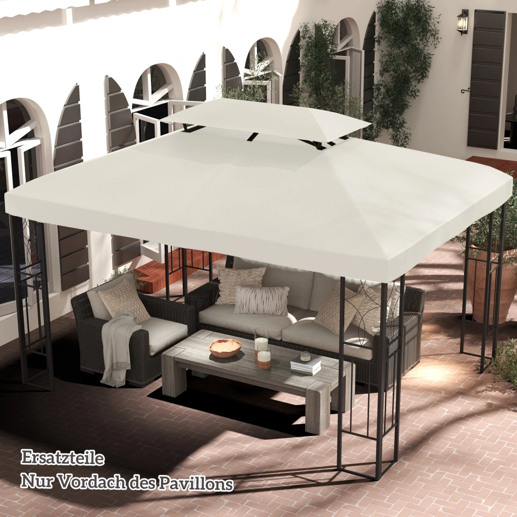 Copertura per gazebo 3x4 m ¨C zephmum ¨C doppio strato in poliestere crema