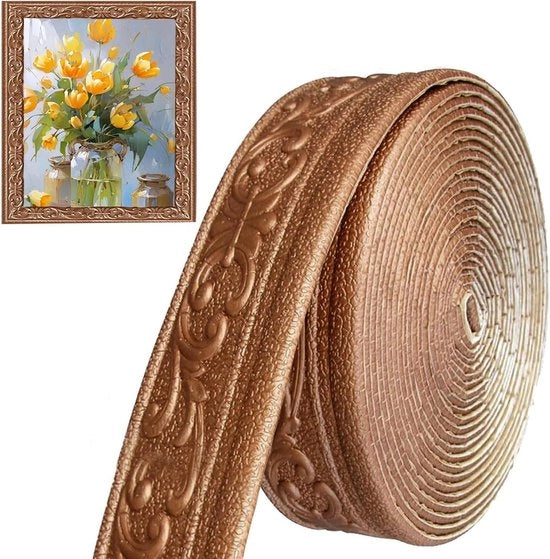 Decorative strips adesive bronzo - 10 metri - impermeabili - anti-sbatimento - per parete e soffitto - angoli e linee - bordo decorativo con bordo adesivo.