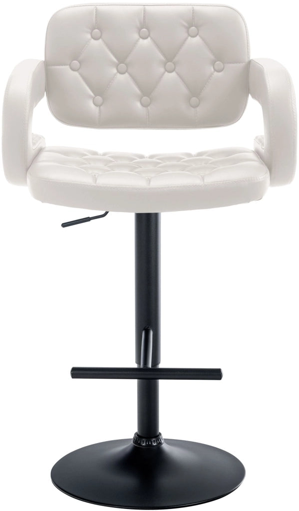 Sgabello Dublin in similpelle bianco,nero