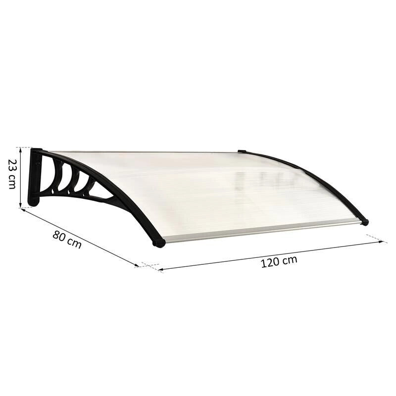 PENSILINA TETTOIA IMPERMEABILE E ANTI-UV IN POLICARBONATO 80 X 100 X 23 CM