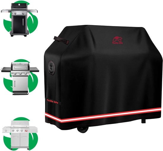 Griglia per 3-4 bruciatori a gas, con rivestimento impermeabile e ambientalmente compatibile in PU, dimensioni 136 x 70 x 114 CM, nero