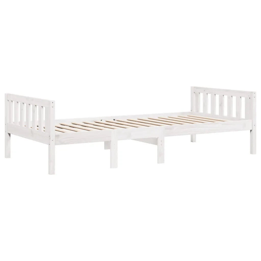 Letto per Bambini | Letto Infantile | Lettino senza Materasso Bianco 90x190cm Massello Pino