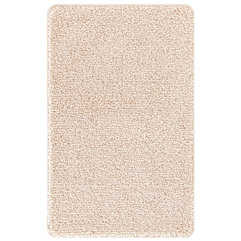 Set di tappetini da bagno 2 pezzi crema in polipropilene antiscivolo