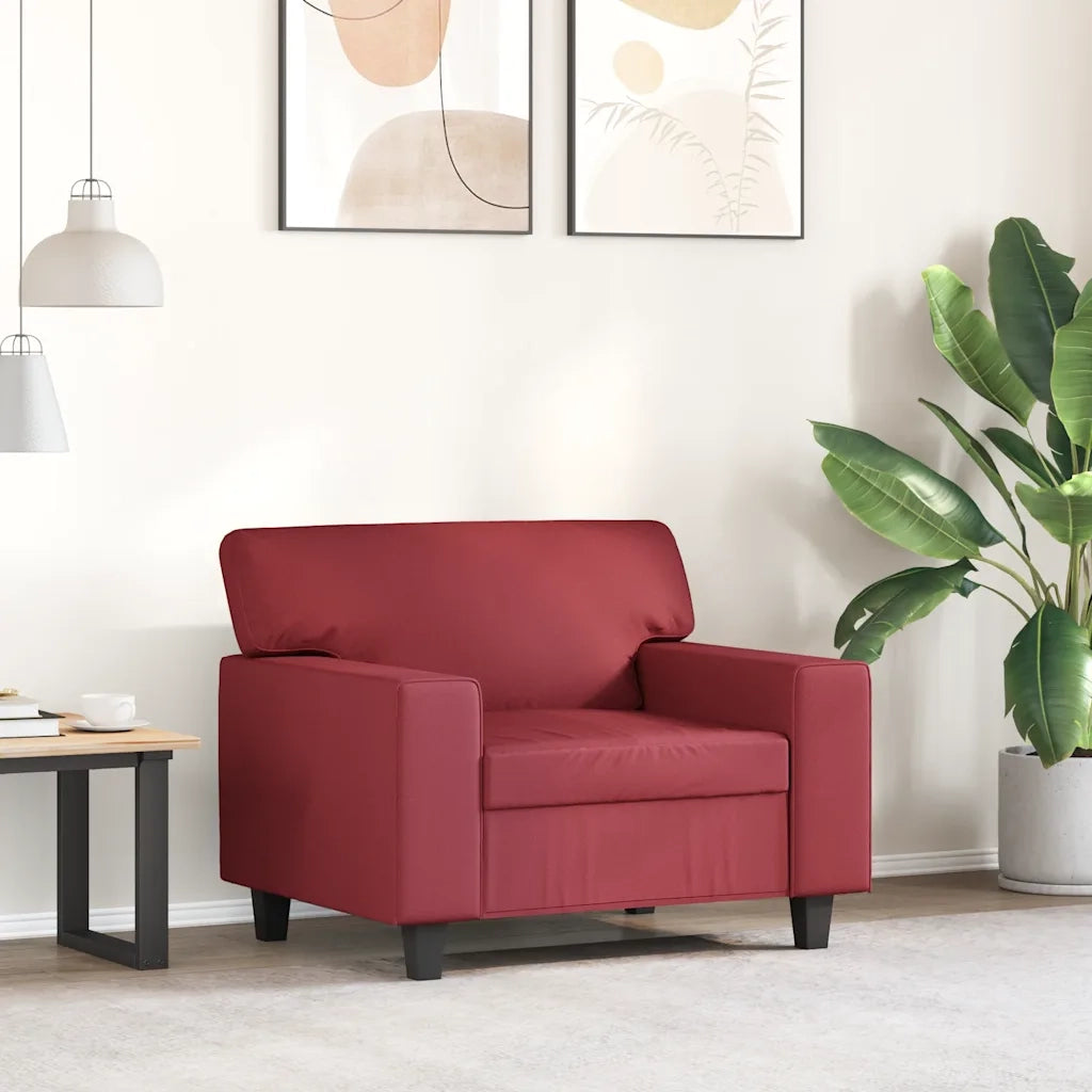Divano Sedia-Poltrona Rosso Vino 60 cm in Similpelle 169677