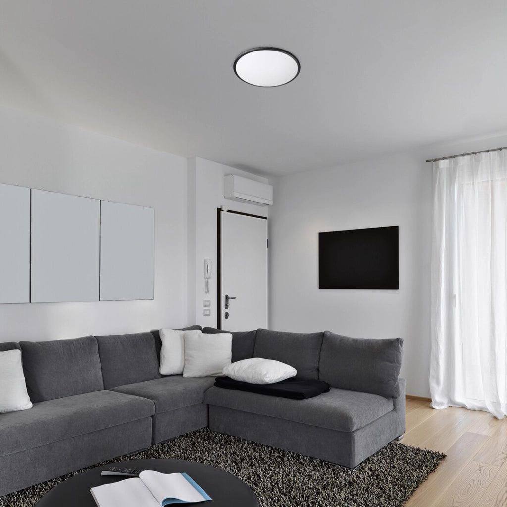Plafoniera LED tonda 27 cm 18W nera Rabalux Engon IP20