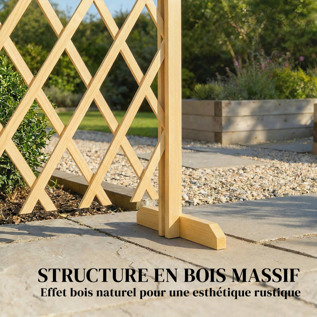 Barriera per Bambini in Legno Pino ¨C zephmum ¨C Naturale 180x30x90 cm