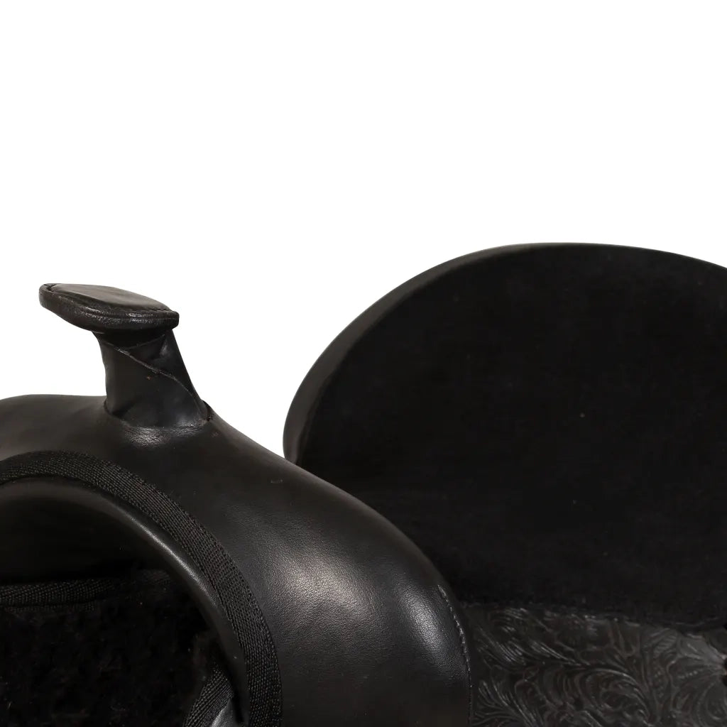 Sella Western Testiera e Pettorale in Vera Pelle 12" Nero cod mxl 68809