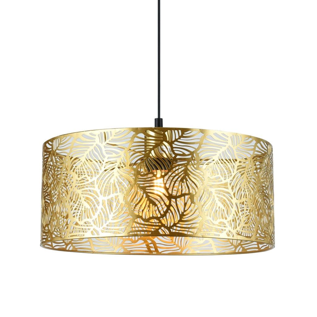 Lampada sospesa Milagro Blossom E27 oro/nero metallo Ø40