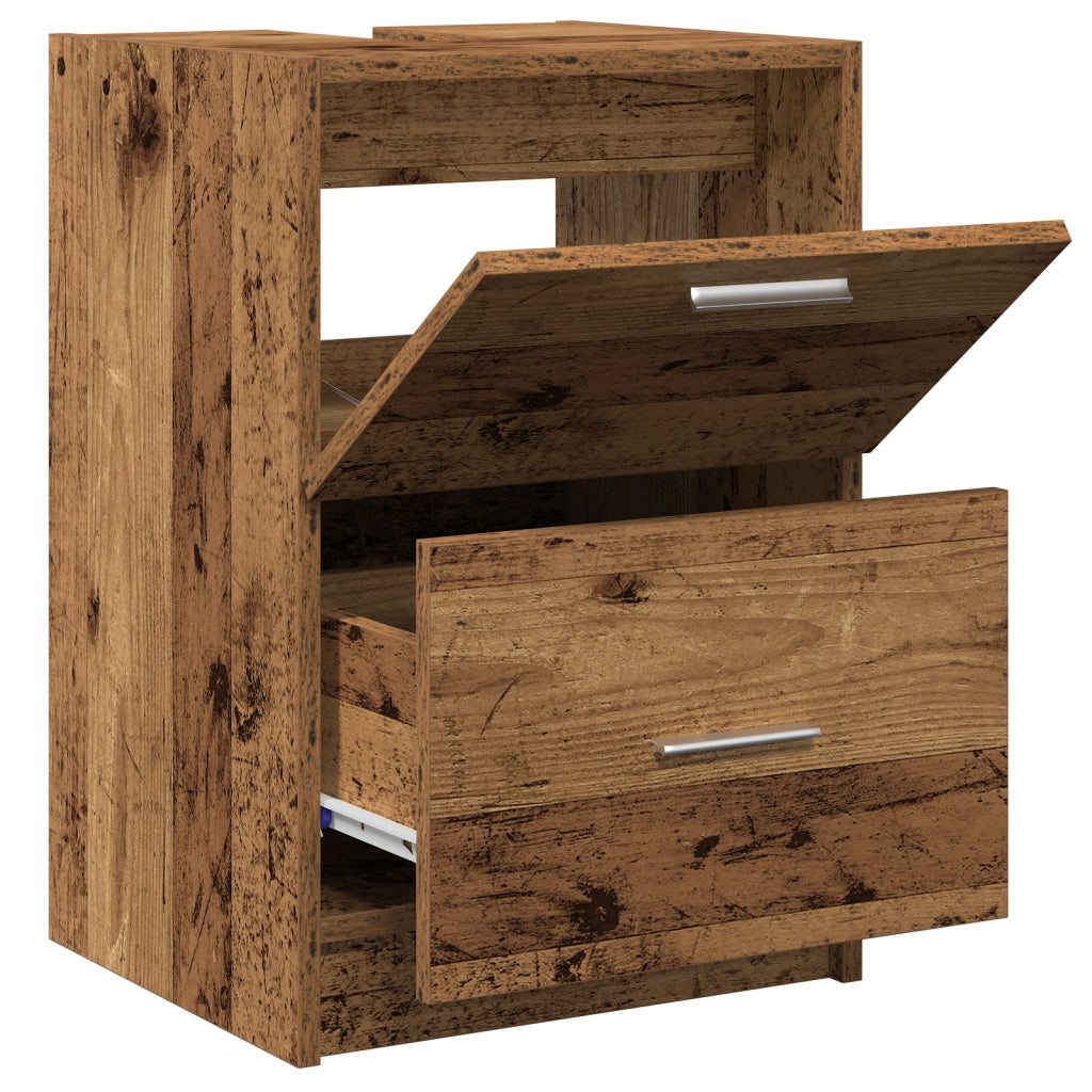 Armadietto per Lavandino Legno Vecchio 40x37x59 cm Legno Ingegnerizzato