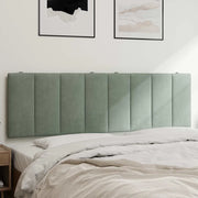 Cuscino Testiera-Cuscino per Testiera Hanko Grigio Chiaro 160 cm in Velluto
