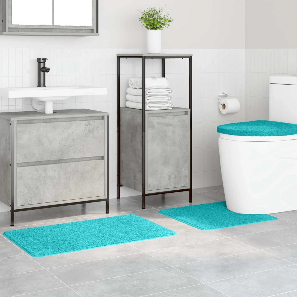 Set di tappetini antiscivolo per il bagno 3 pcs Turchese PP 4019870