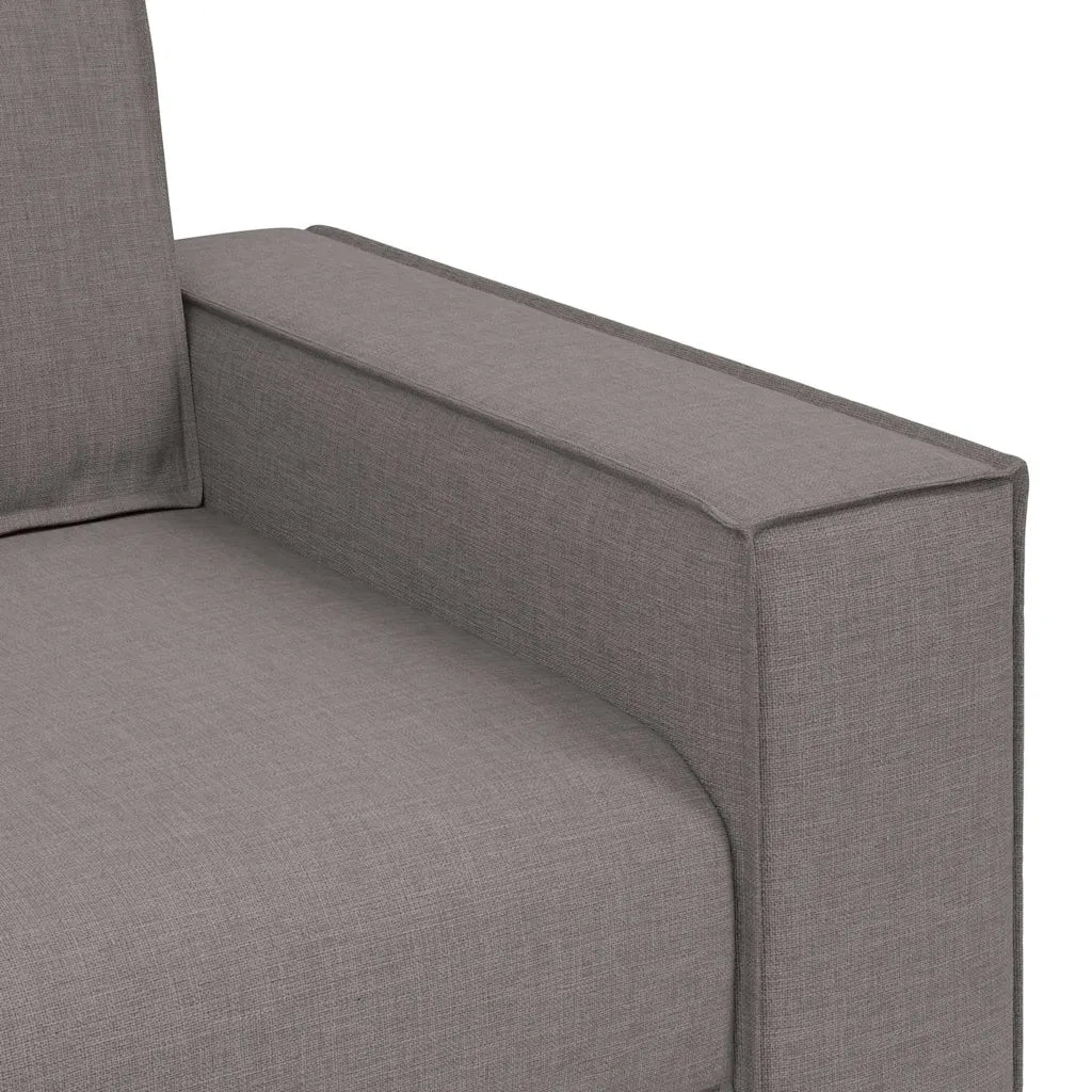 Divano a 2 posti tortora 160x78x84 cm in tessuto 4104976