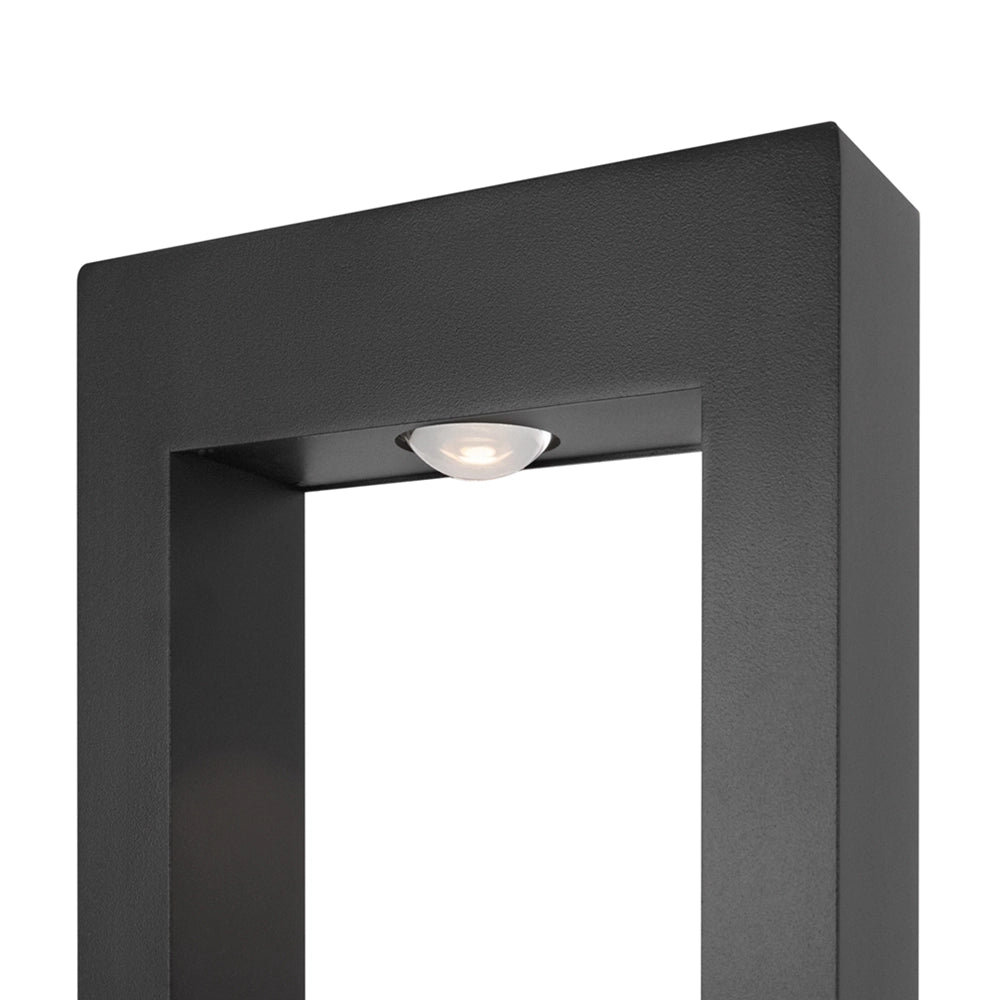Lampione Per Esterno Moderno Metallo Grafite Luce Led 10W Ip65