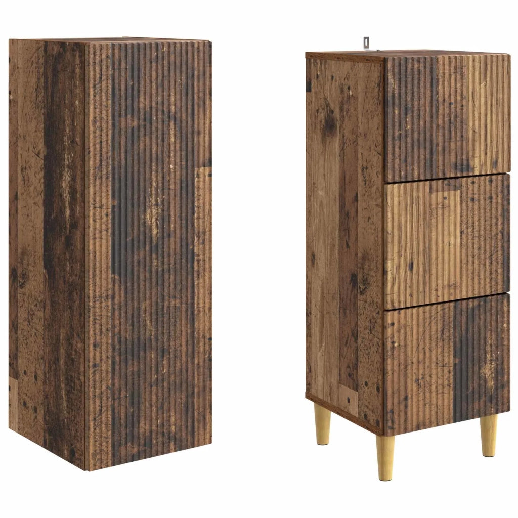 Set di armadi 2 pcs 33 x 34,5 x 90 cm Legno ingegnerizzato