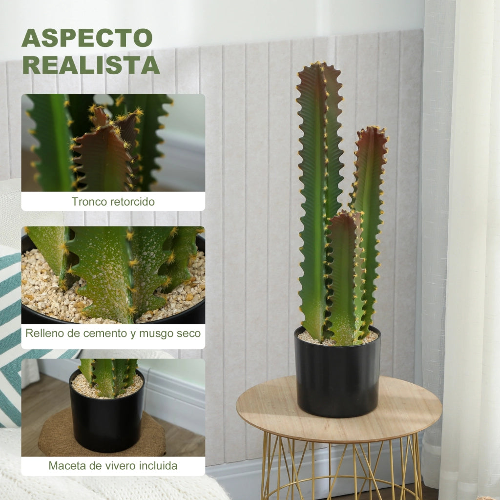 Cactus Artificiale Verde con Vaso 66 cm ¨C zephmum ¨C Decorazione Interni
