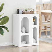 Credenza-Buffet-Armadio da cucina Bianco 59 x 35 x 80.5 cm Legno multistrato