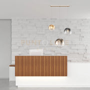 SOSP. OTTONE SAT. 3 LUCI RETTANGOLARE VETRI (1 PICCOLO AMBRA+1 MEDIO FUME'+1 GRANDE BRONZO) 1194OS-S3 RMIX-MC