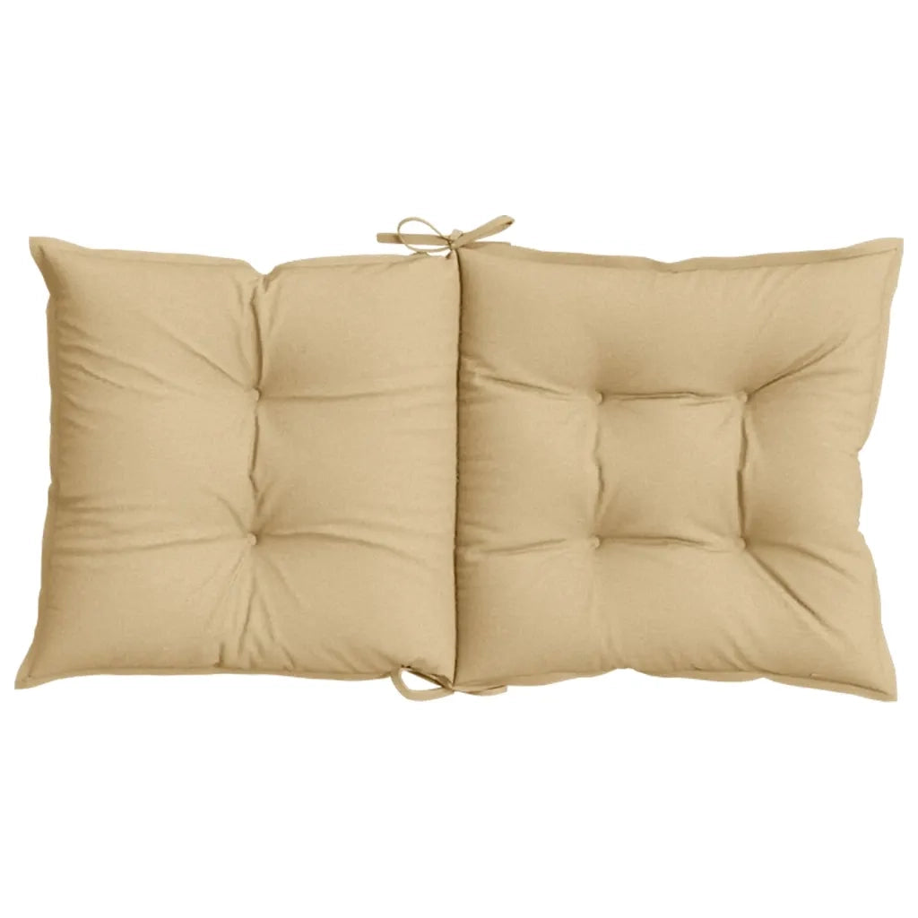 Cuscini Sedia Schiena Bassa 4 pz Beige MÃ©lange 100x50x7 Tessuto