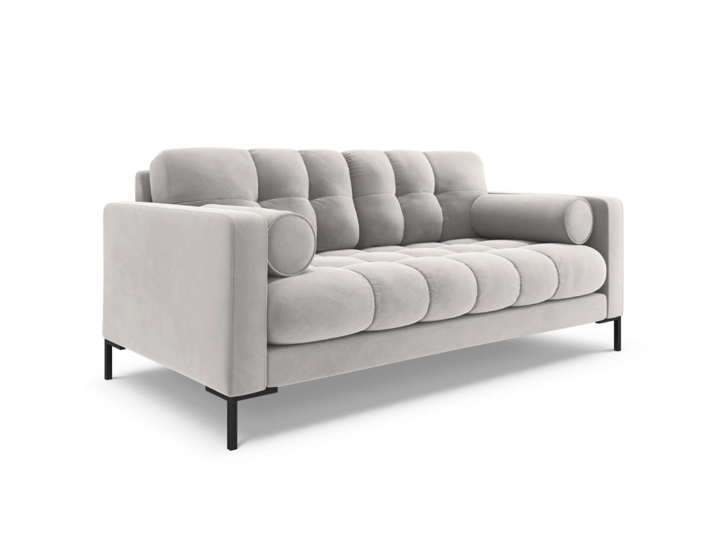 Cosmopolitan Design - Divano "Bali" 2 posti in velluto argento 