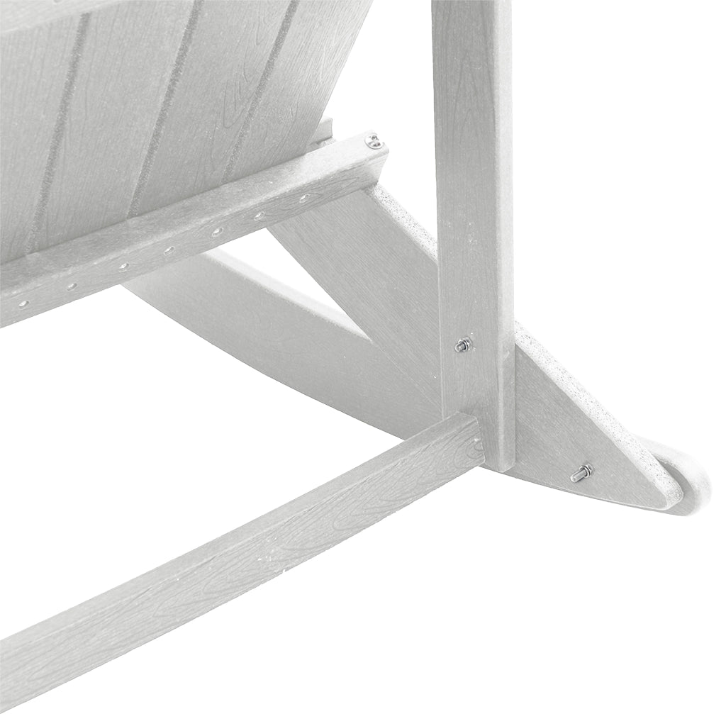 Sedia a Dondolo Adirondack Bianca 73.5x92x90 cm HDPE