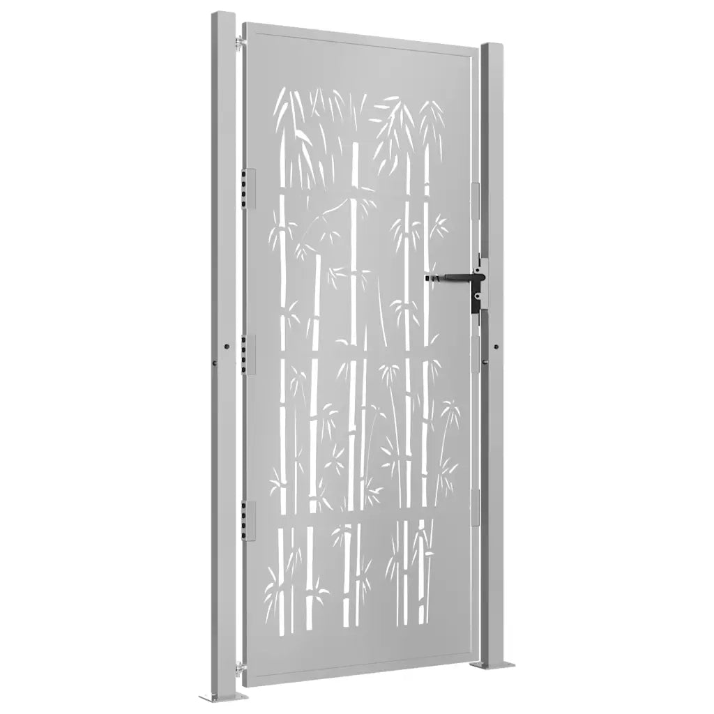 Cancello da Giardino 105x205 cm in Acciaio Corten Design BambÃ¹cod mxl 104395