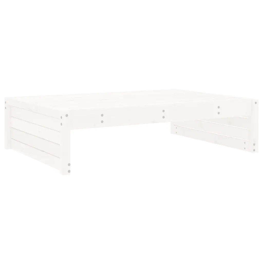 Poggiapiedi da Giardino 120x80 cm Legno Massello di Pino Bianco 825766