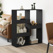 Divisorio Ambienti | Divider per stanze | Paravento Nero 100x33x115 cm in Truciolato