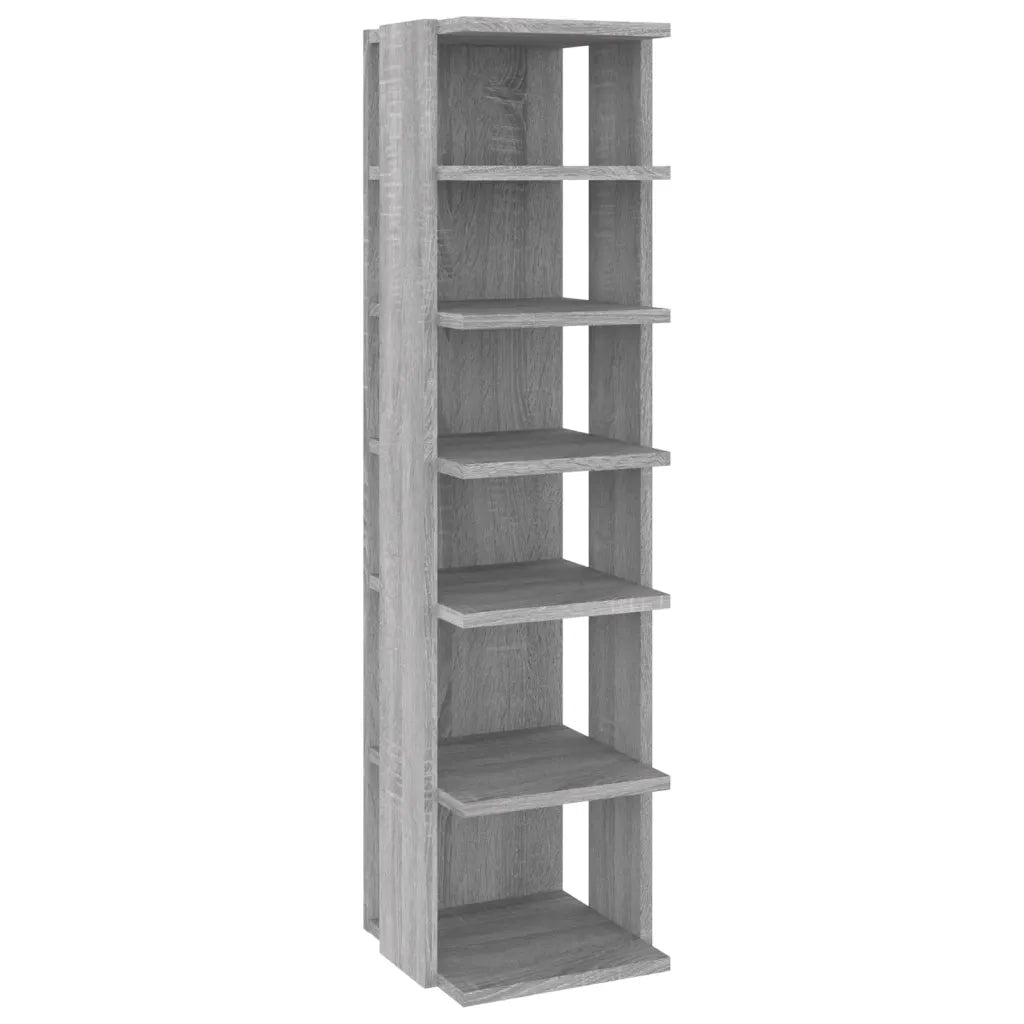 Scarpiera-Scaffale per scarpe Grigio Sonoma 27,5x27x102 cm in Legno Multistrato