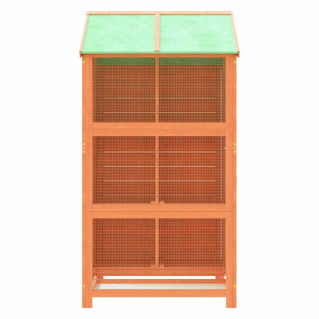 Casetta per Uccelli Marrone 97x81x152 cm Legno Massello di Pino 172258