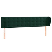 Testiera | Testata ad Orecchio Verde Scuro 163x23x78/88 cm in Velluto