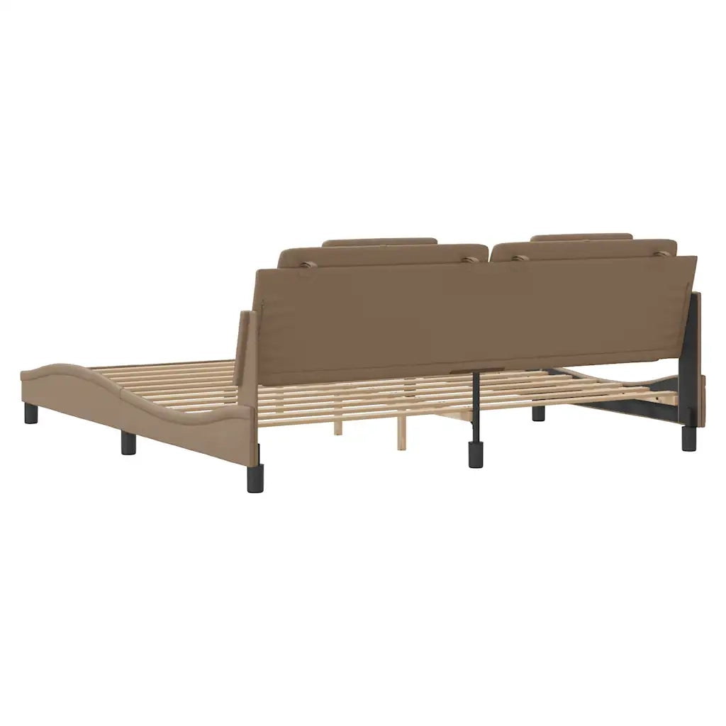 Giroletto Viana senza Materasso Cappuccino 200x200cm Similpelle 3208121
