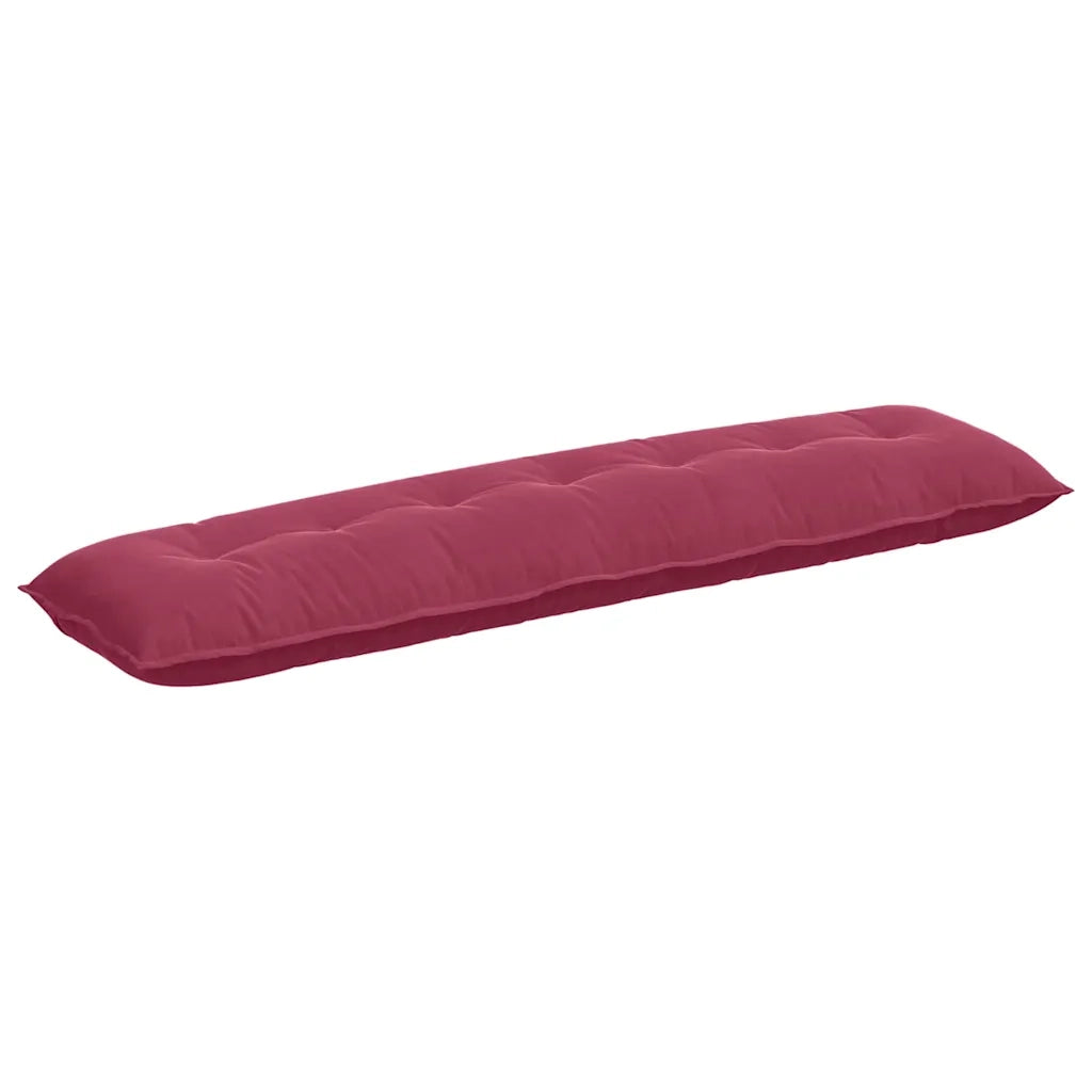 Cuscino per Schiena Rosso Vino 200 x 50 cm Tessuto in Cords 42014981