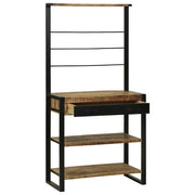 Scaffale da cucina Marrone e Nero 80 x 40 x 160 cm CFW2511019