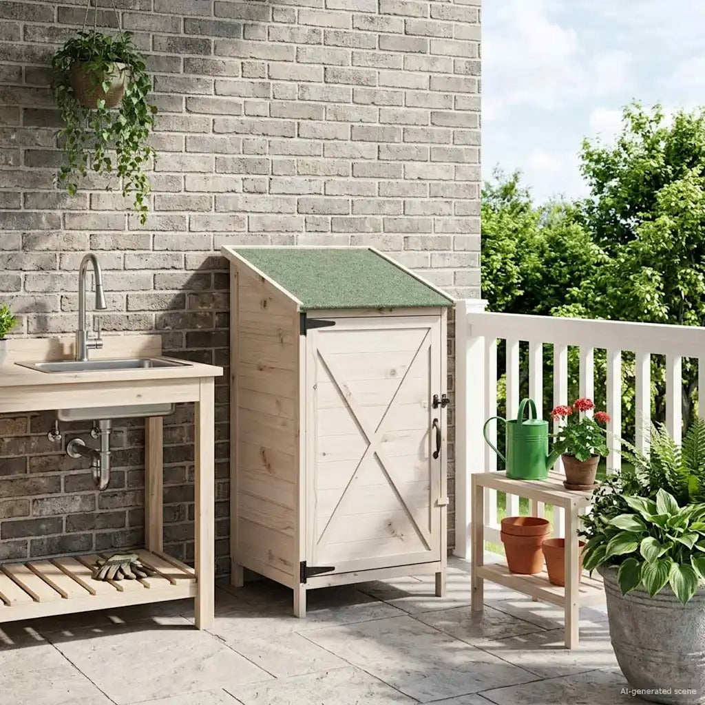 Capanno da Giardino Bianco 59,5 x 56 x 113,5 cm 42033469