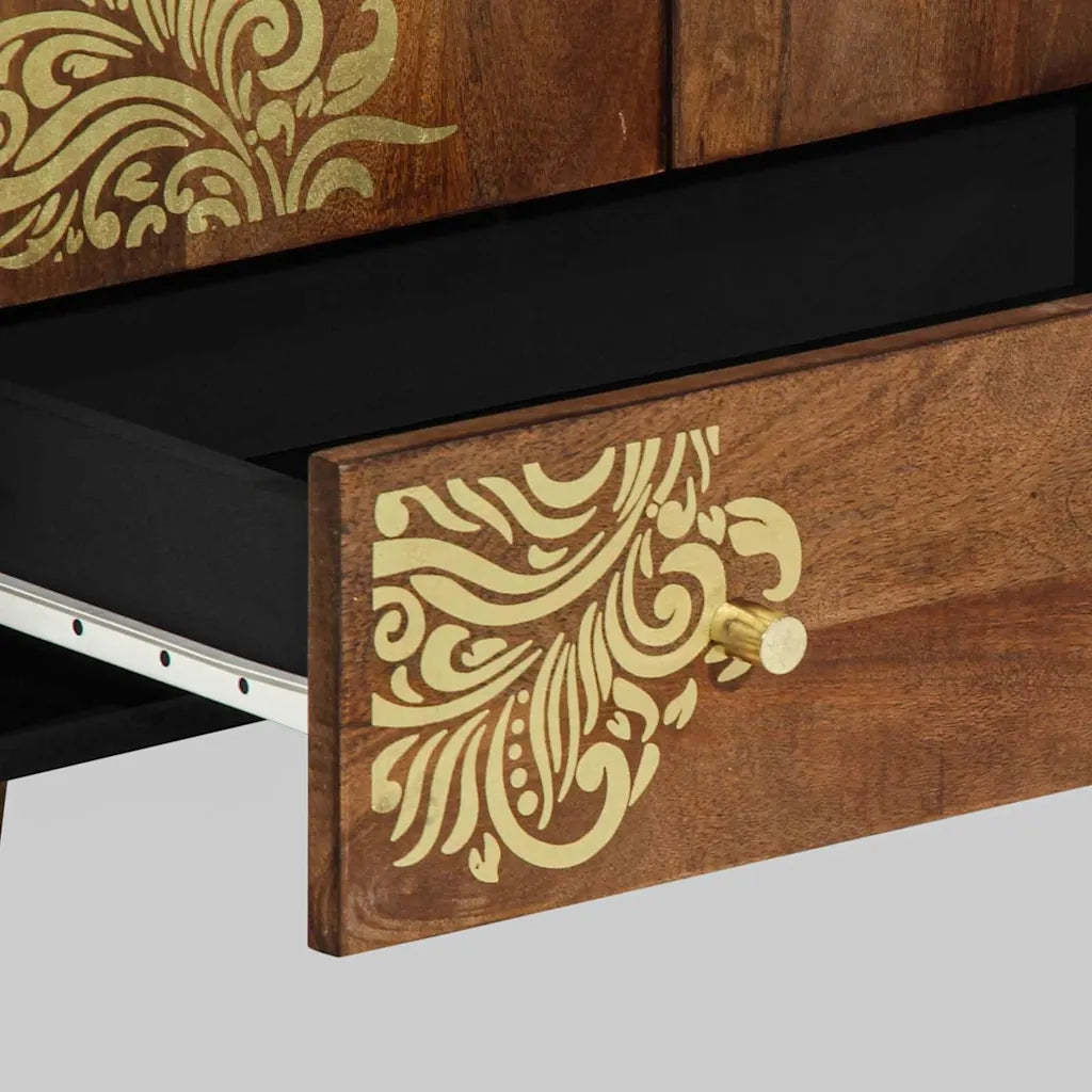 Credenza-Buffet-Armadio da cucina Marrone 60 x 33 x 100 cm Legno di mango massello