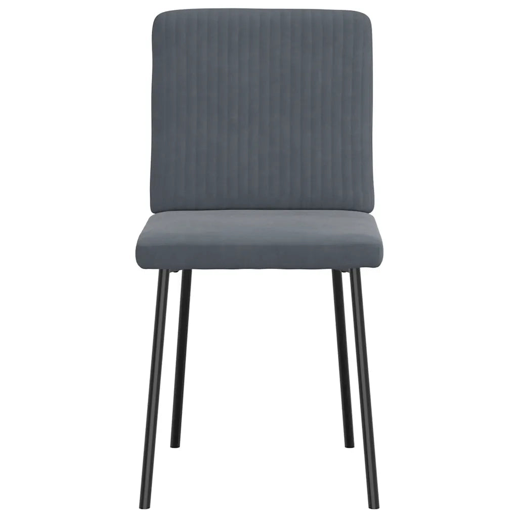 Sedie da Pranzo 6 pz Grigio Scuro in Velluto 3315557