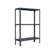 Scaffale in metallo Simon Rack senza viti colore antracite 3 ripiani 900x1000x300 mm Made in Spain