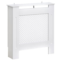 Copritermosifone in Legno a Griglia Bianco 78x82x19 cm