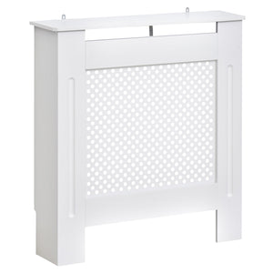 Copritermosifone in Legno a Griglia Bianco 78x82x19 cm
