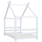 Giroletto per Bambini | Letto Infantile | Lettino Bianco in Massello di Pino 80x160 cm