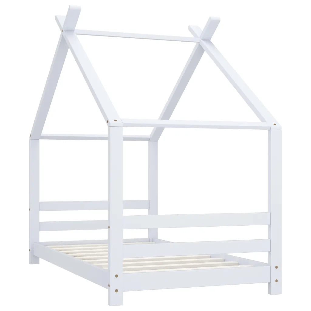 Giroletto per Bambini | Letto Infantile | Lettino Bianco in Massello di Pino 80x160 cm