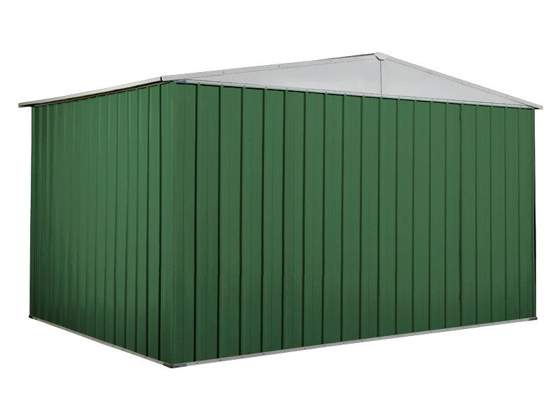Casetta Box da Giardino in Lamiera di Acciaio Porta Utensili 360x260x212 cm Enaudi Verde