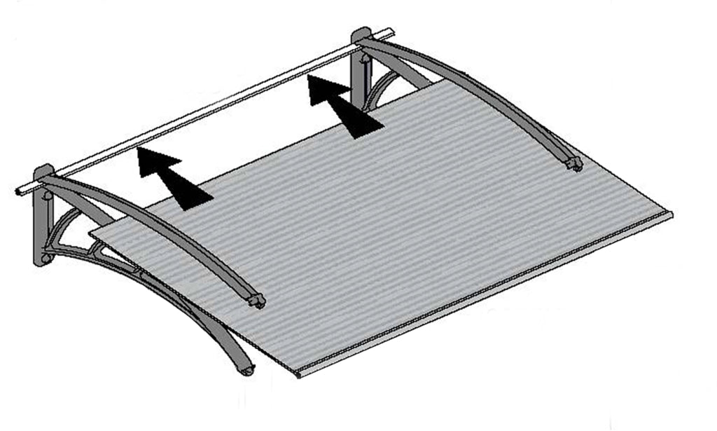 Pensilina Da Esterno  137X86X30 cm  Trasparente Canopia Neo
