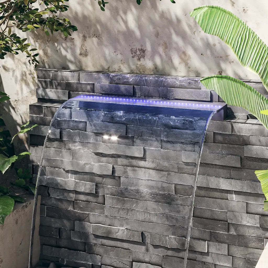 Sfioratore a Cascata con LED RGB Acrilico 90 cm CFW4875964