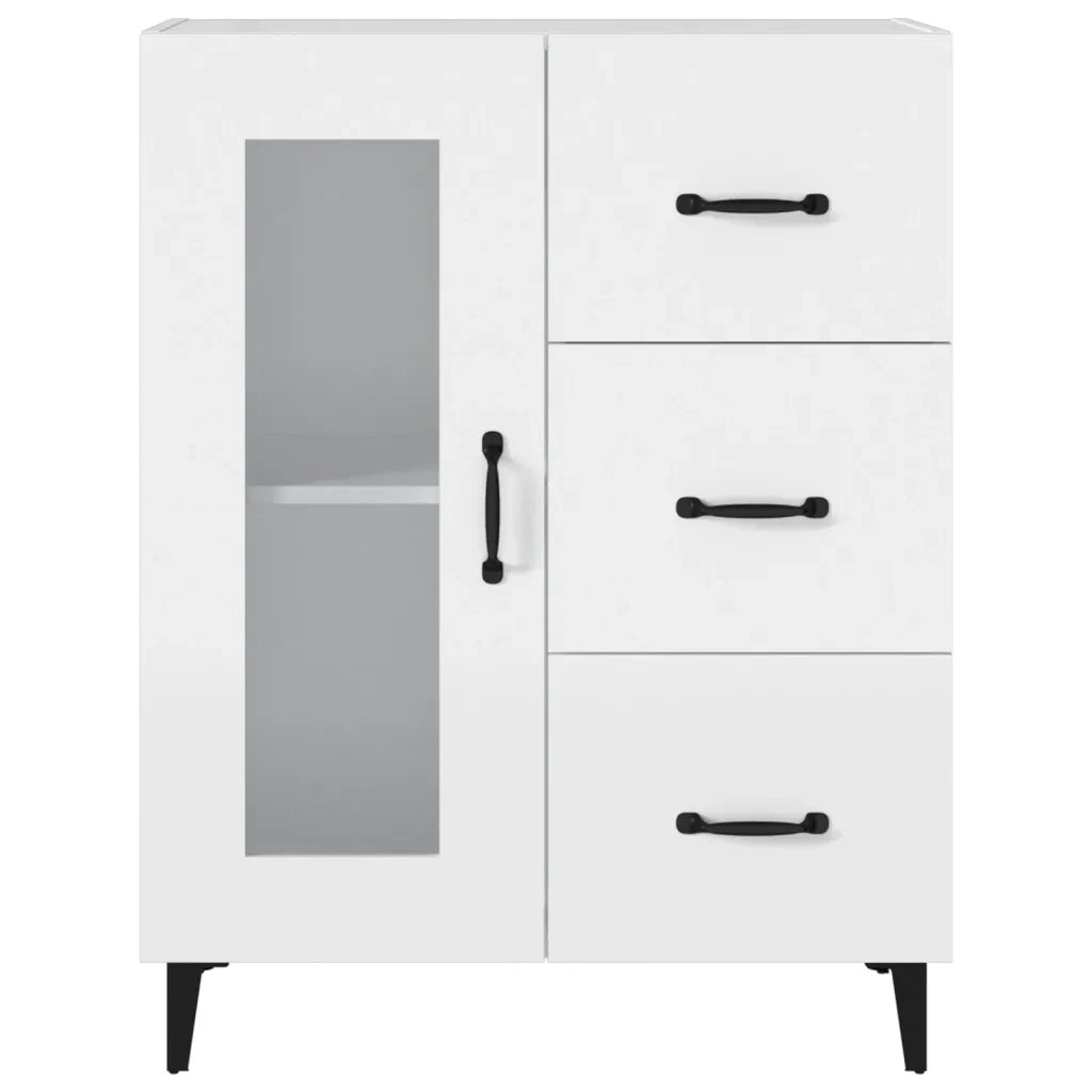 Credenza | Madia | Buffet da pranzo | Armadio da pranzo Bianca 69,5x34x90 cm in Legno Multistrato